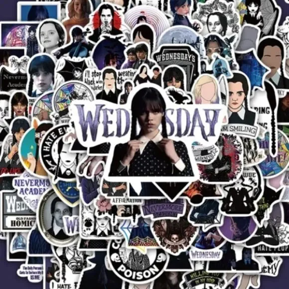 Wednesday Addams Assorted Stickers - Picture 9 of 10